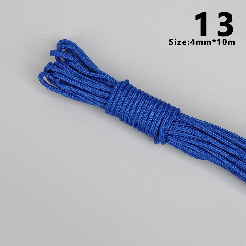 10m 4/6/8mm Thicken Nylon Rope Non-slip Wear-Resistant Strong Braided Rope DIY Bag Clothesline Handicrafts Making Accessories