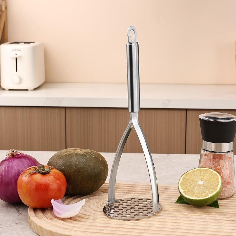 1Pc Stainless Steel Potato Press, Household Potato Mud Press, Manual Masher, Potato Press Multi-functional Kitchen Gadget