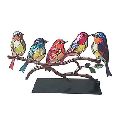 Vogel Tischdekoration Legierung Langlebig Bunte Vogeldekoration für Heimdekoration