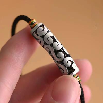 JMXD-Fashion Versatile Auspicious Cloud Passepartout Pendant, Retro Ethnic Style Collarbone Chain