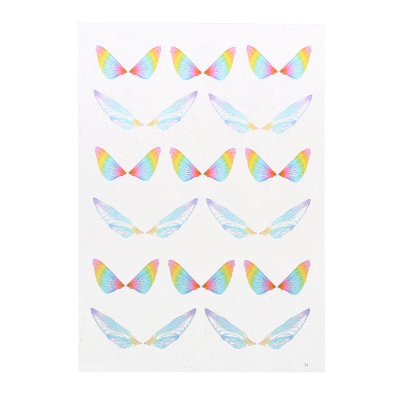 Resin Art Supplies for Butterfly Simulated Wings Transparent Resin Stickers for Card Making Scrapbook DIY Jewelry