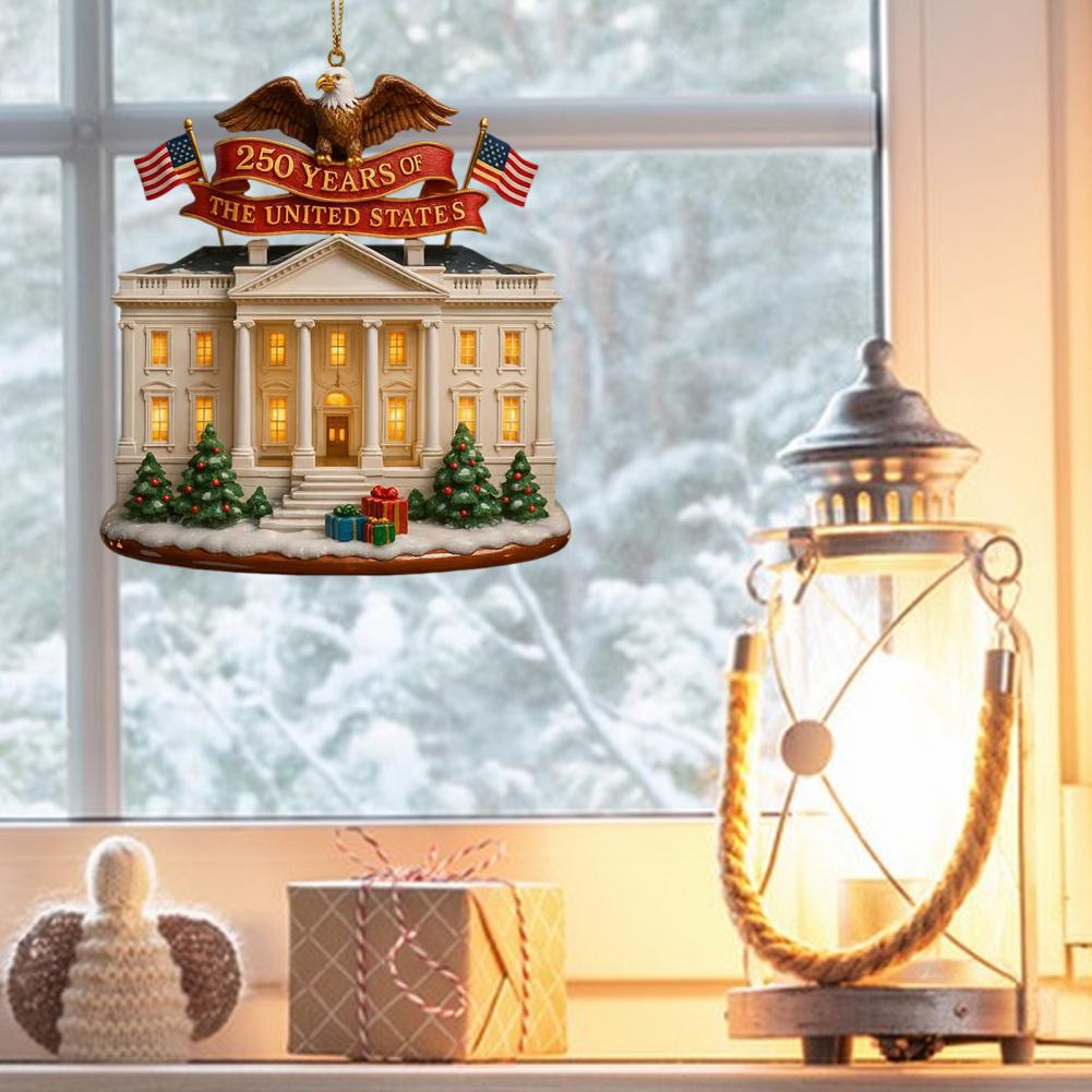 Symbolic American Souvenir Collectible Anniversary Ornament Patriotic Xmas Tree Ornament for History Lovers Us 250th Anniversary
