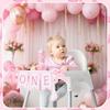 VitalCozy Pink Felt Coquette Bow One High Chair Banner for Girl First Birthday High Chair Banner Sweet One Bow 1st Birthday Decorations (Classic)