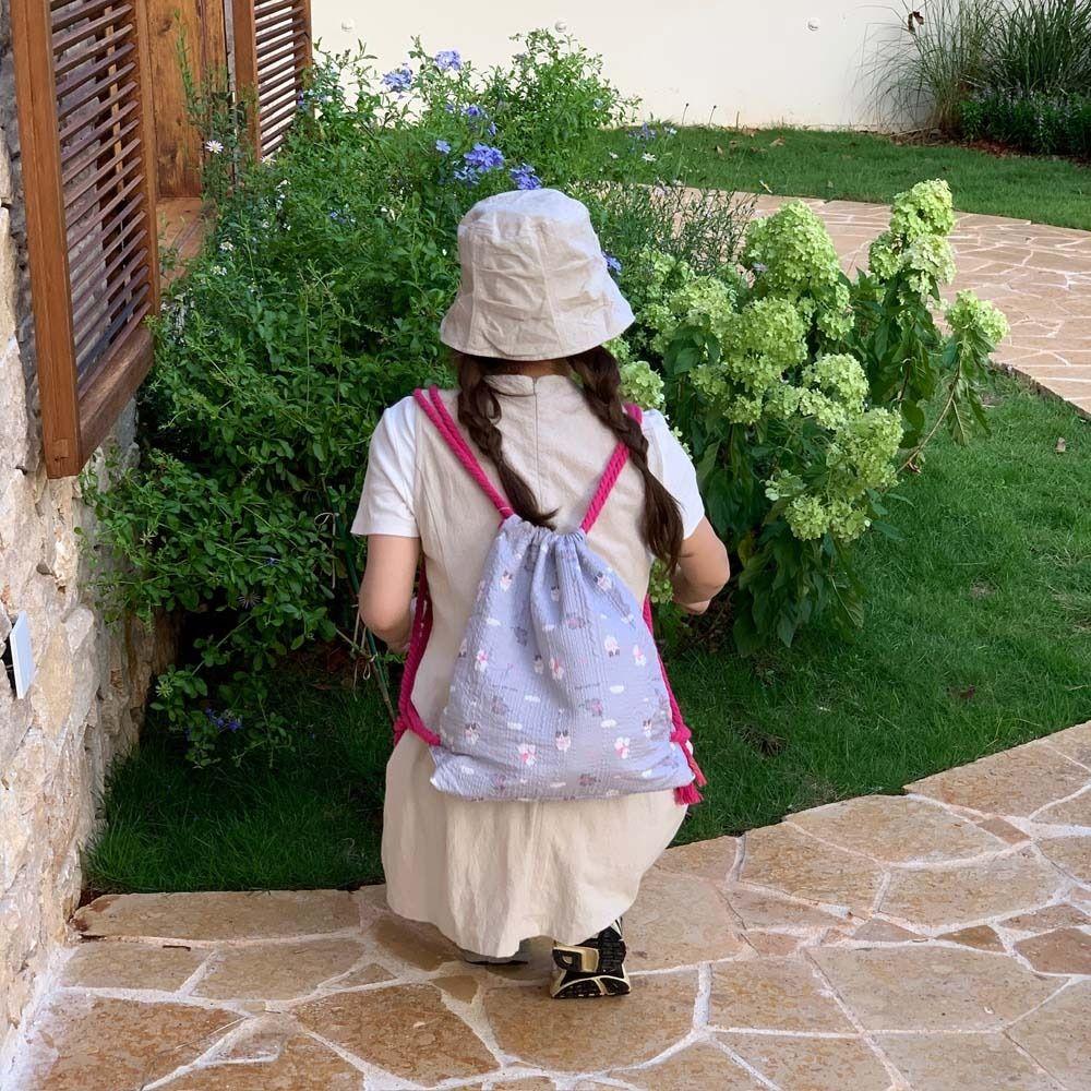 

Рюкзак с рисунком из мультфильма «Мультяшный кот», сумка на плечо, простая сумка из пузырчатой ткани со шнурком для женщин Style B