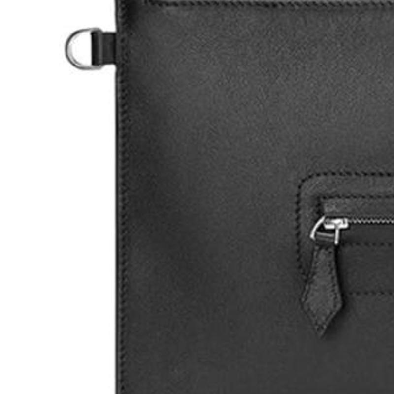 Montblanc Portofel Pungă din Piele cu Fermoar Fashion Business Bărbați Portofele Negru 129698BLACK