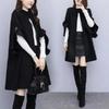 Damen Business Casual Stehkragen Lockerer Mantel Winter Mittellang Übergröße Knopflose Jacke