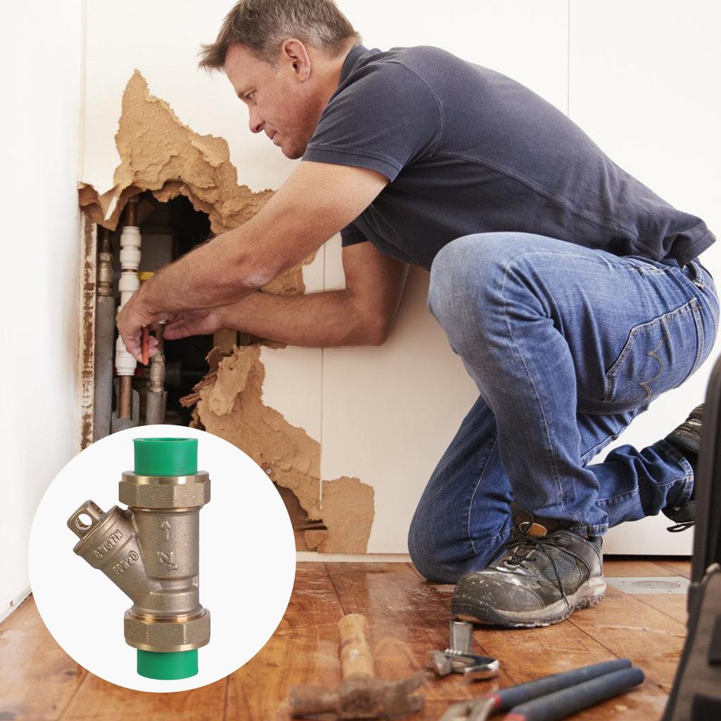 Brass Strainer Mesh Filter Valve Check Valve Female Thread Inline Y Type Strainer Valve Pipe Fitting Connector Adapter