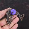 Charoite Pendant Copper Wire Wrapped Jewelry Handmade Fish Pendant Gemstone Pendant Dainty Jewelry Copper Wire Wrap Pendant Anniversary Gift