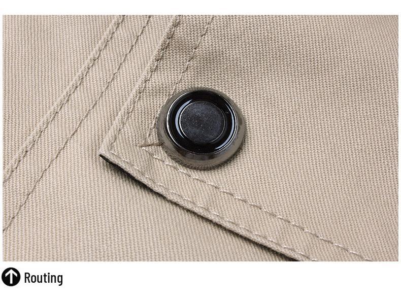 Men's Washed Cotton Stand Collar Jacket - Youth Style Outerwear