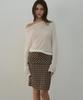 Sigreat Check Flap Midi Skirt