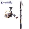 Σετ Καλάμι Ψαρέματος Τηλεσκοπικό Carbon With 11BB Spinning Fishing Reel Spinning Fishing Rod