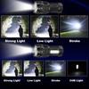 9LED Strong Light LED Flashlight TYPE-C Charging Torch with COB Light Portable LED Flashlight Outdoor for Home Emergency