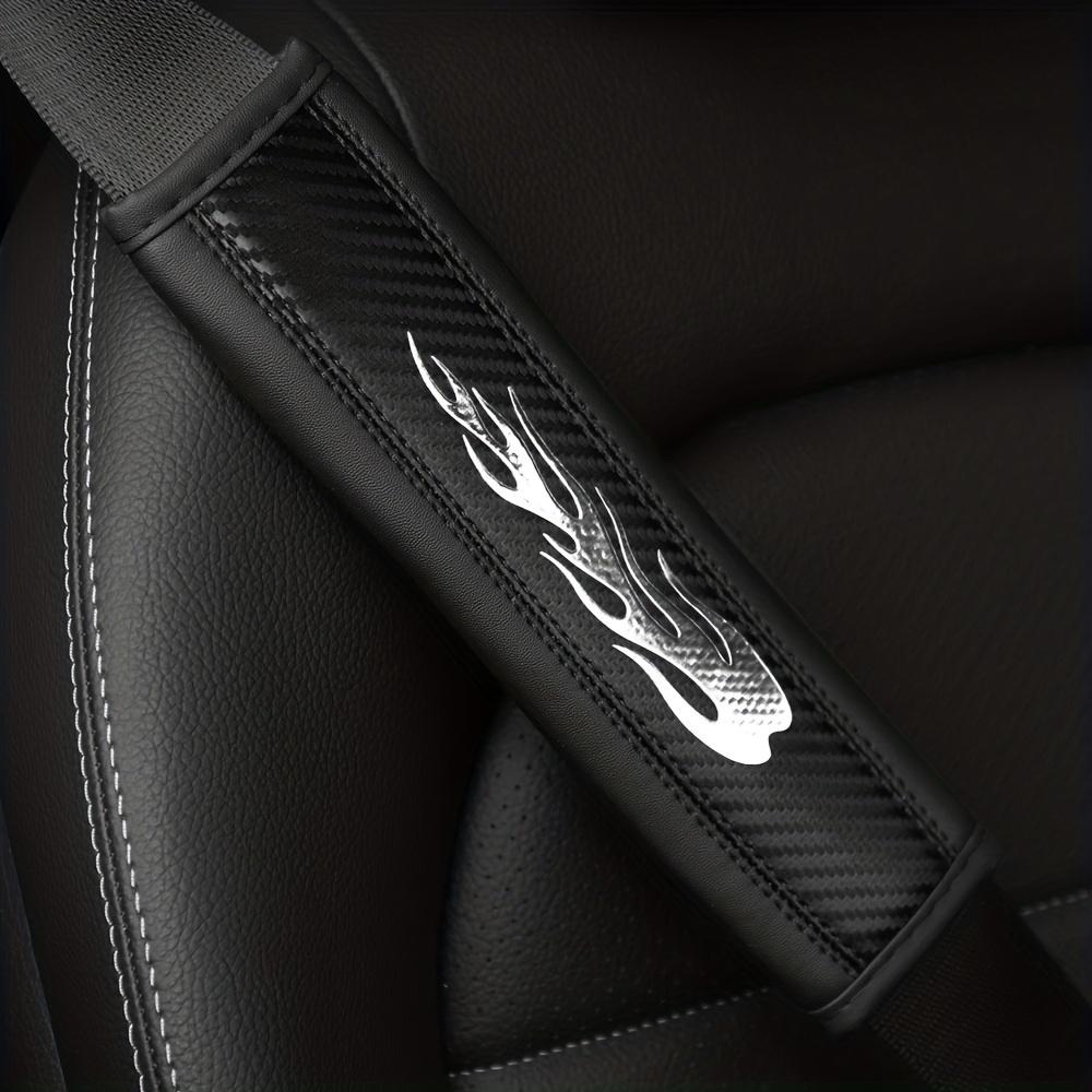 1pc Carbon Fiber Pattern Car Seat Belt Shoulder Pad Protector, Anti-Choke Design