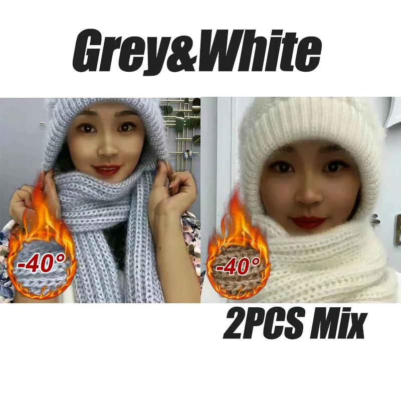 The new padded and thickened scarf all-in-one wind and snow cap fall and winter squirrel velvet wool cap warm net red cap