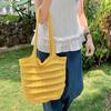 Sweet Crochet Shoulder Bag Large Capacity Seaside Vacation Handbag Knitted Tote Bag  Summer