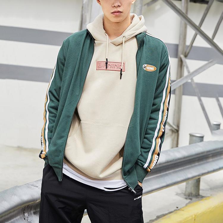 Li-Ning Stand Collar Full Zip Logo Casual Sports Jacket Unisex Jackets Dynamic-Green AWDQ368-11