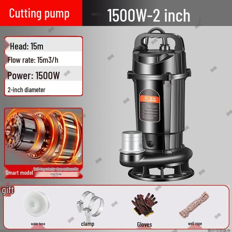 Hochleistungs-220V Abwasser- und Fäkalien-Schneidpumpe für häusliche Klärgruben und Biogas-Gülleentsorgung