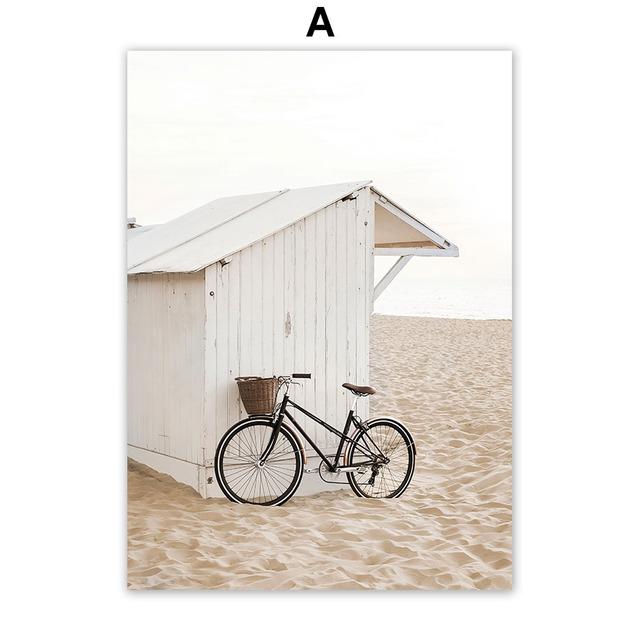 

Бежевый тростниковый птичий дом, велосипед, ракушка, лодка, настенная живопись на холсте, постеры на скандинавскую тему и принты, настенная картина для декора гостиной 21cm×30cm NoFrame