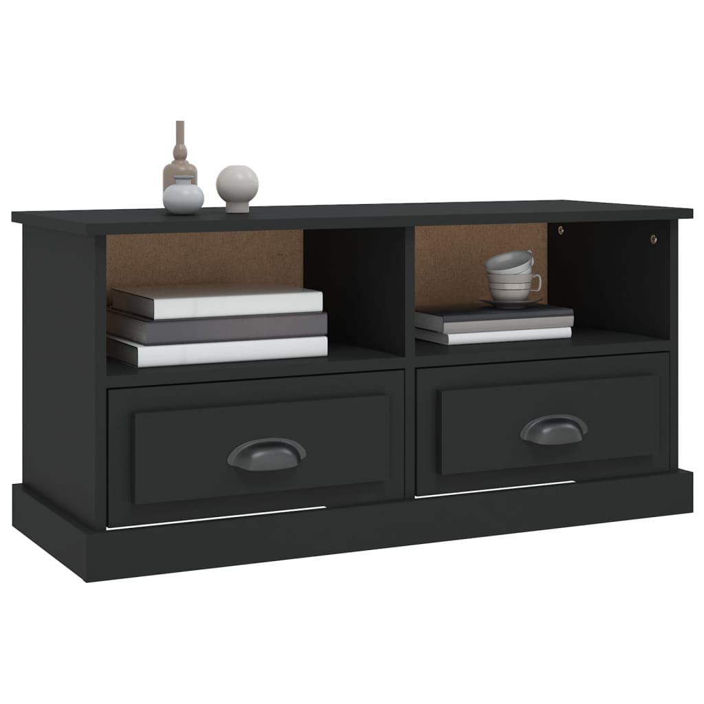 TV Cabinet Black 93 X 35.5 X 45 Cm Particleboard
