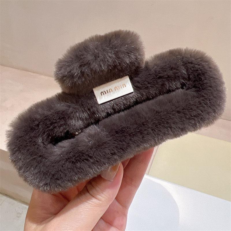 

зимний новый плюшевый большой квадратный зажим-краб 14 см однотонный нежный модный корейская версия ювелирное изделие в подарок