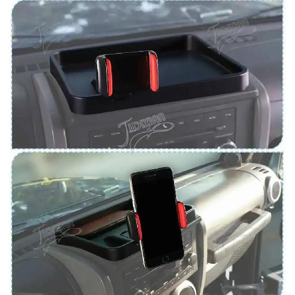 JIDIXIAN fit for Jeep Wrangler JK 2007 2008 2009 2010 Car Interior Center Console Phone Holder Storage Box Accessories