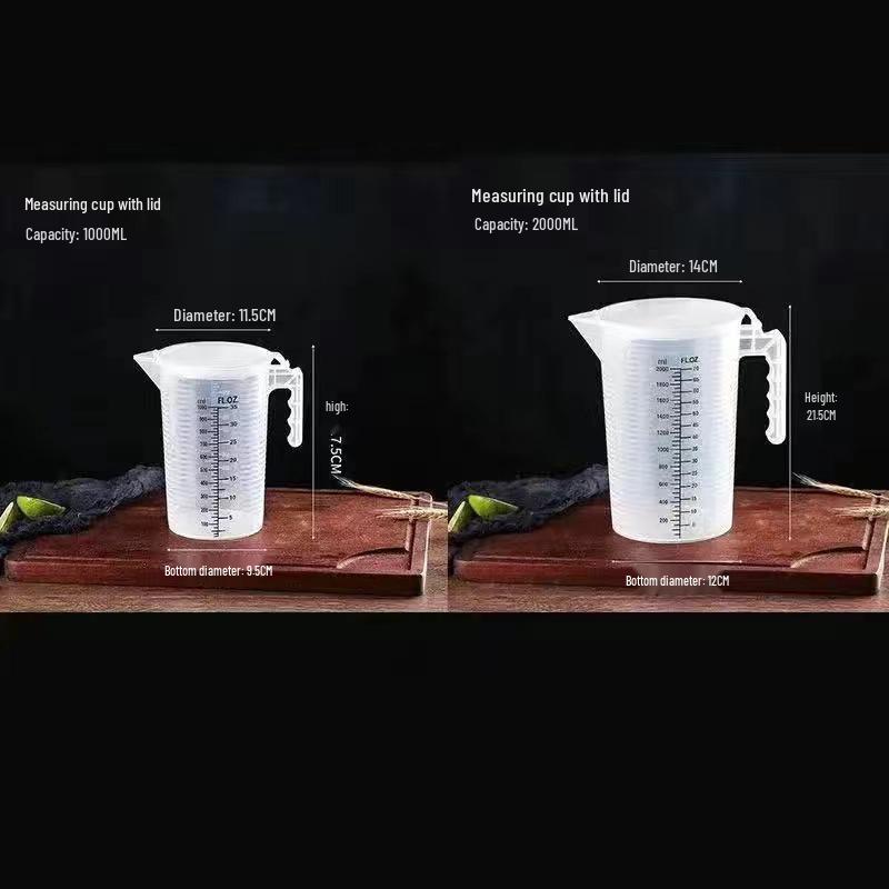 Graduated Measuring Cup Set - 1000ml & 5000ml Cylinders for Milk Tea Shop Equipment