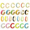 Single One Ear Cuff Neon Green Yellow Bright Fluorescent Jewelry Geometric Round U Clip On Earrings No Piercing Earcuff Aretes