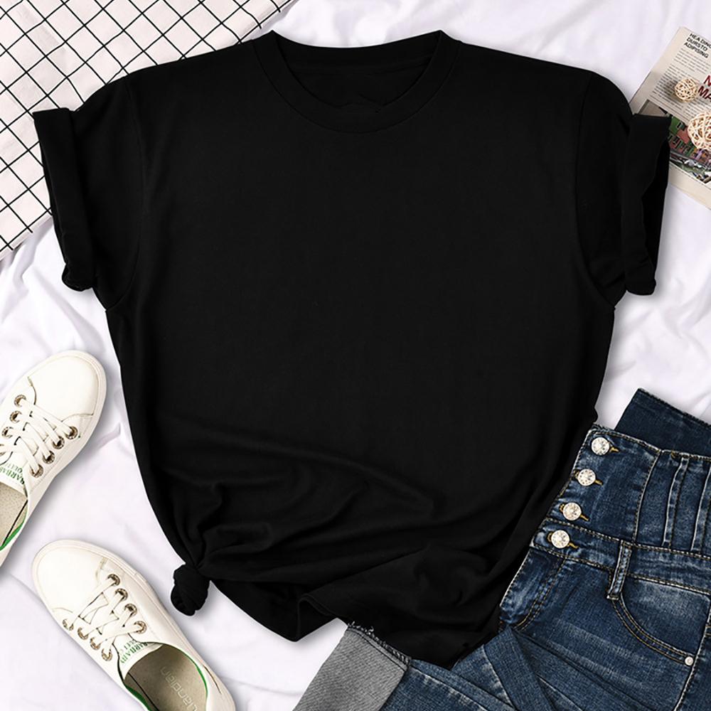 Casual 12 Color Solid T-Shirt Women Summer Breathable Short Sleeve Hip Hop All-Match Clothing Multicolor O-Neck Tee Shirt