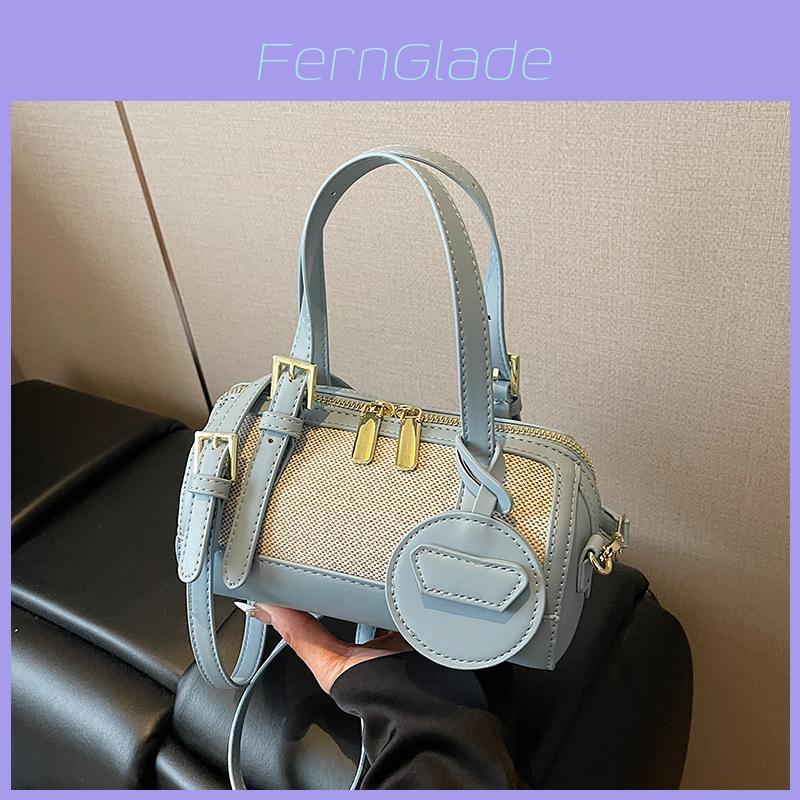 Pu Pillow Bag For Women With Contrast Color Stitching Small Crossbody Bag Summer Fashion
