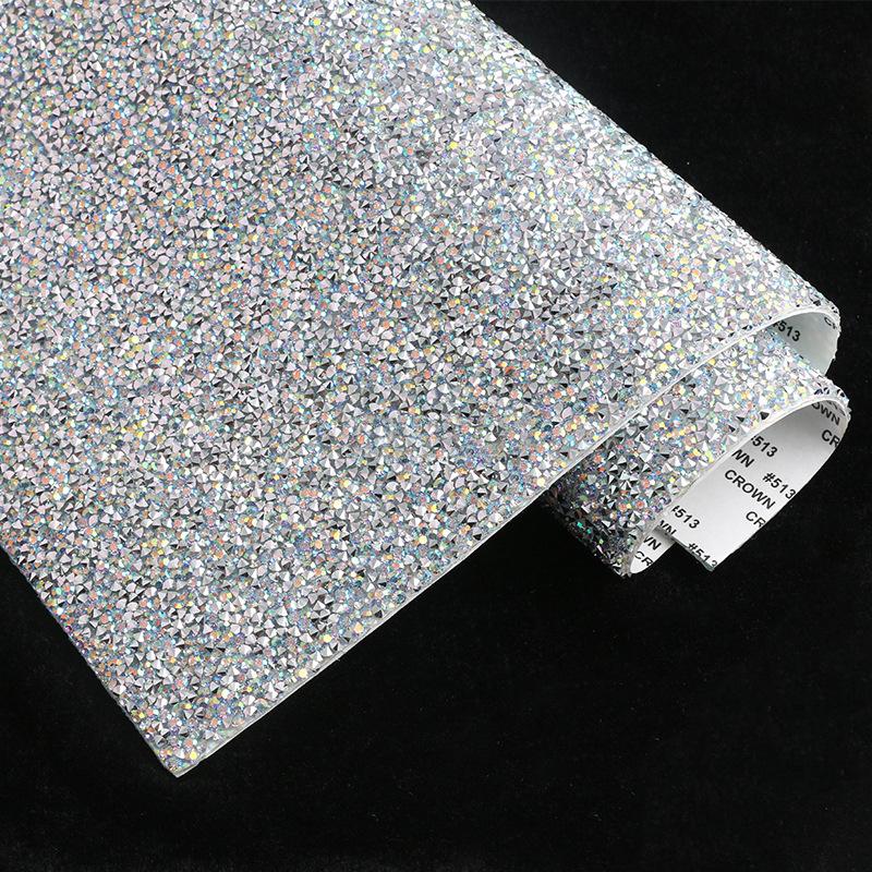 VC 20*24cm *40 Self-Adhesive Glass 3D Eco-Friendly Rhinestone Flatback 14 Facets Strip Sticker DIY Accessories Phone