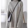 2024 Women's High Neck Pure Wool Loose Sweater, Hip-Covering Style