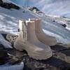 Krazing Pot  Cow Leather Wool Blend Winter Round Toe Platform Snow Boots Zipper Women Casual Keep Warm Ankle Boots