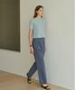 Kkeulle Semi-Wide Cotton Linen Pants_Blue