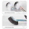 Hanging Round Head Toilet Brush with Stainless Steel Handle and Soft Bristles for Multi-purpose Cleaning