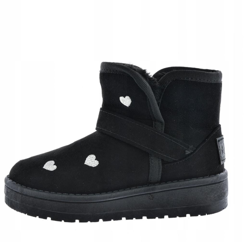 Big Star KK374243 Children's Snow Boots, Insulated, Black, Comfortable for Winter