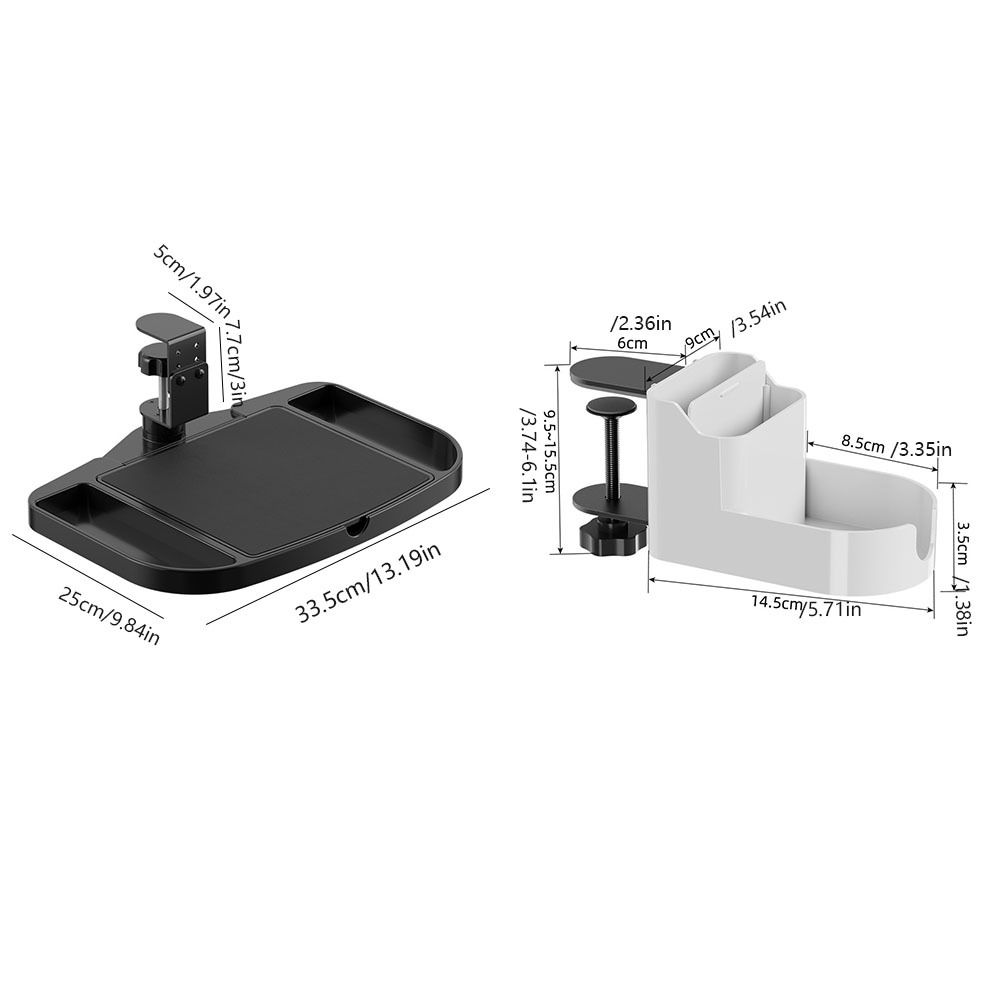 Mountable Side Desk Organizer Space-Saving Desk Mount Organizer Under Desk Storage  Home Office