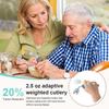 4-Piece Weighted Adaptive Utensils for Hand Tremors 45°Angled Parkinsons Utensils for Elderly 2.5oz Weighted Built Up Utensils
