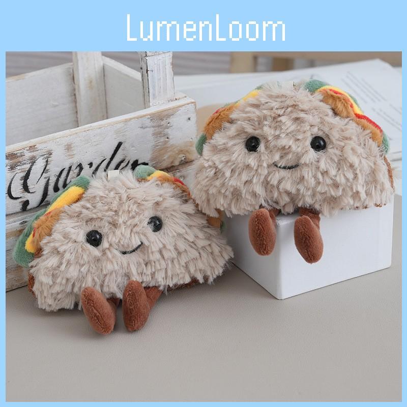 Cute Sandwich Plush Keychain Toy With Pp Cotton Filling For Kids Gift