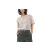 SS23 U Series Striped Straight-Cut Polo Shirt Women Shirts Light-Pink 459263-10