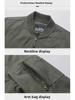 Men’s Spring/Autumn Baseball Cotton Jacket – Loose Fit, Casual Workwear, Functional Design, Large Sizes Available.