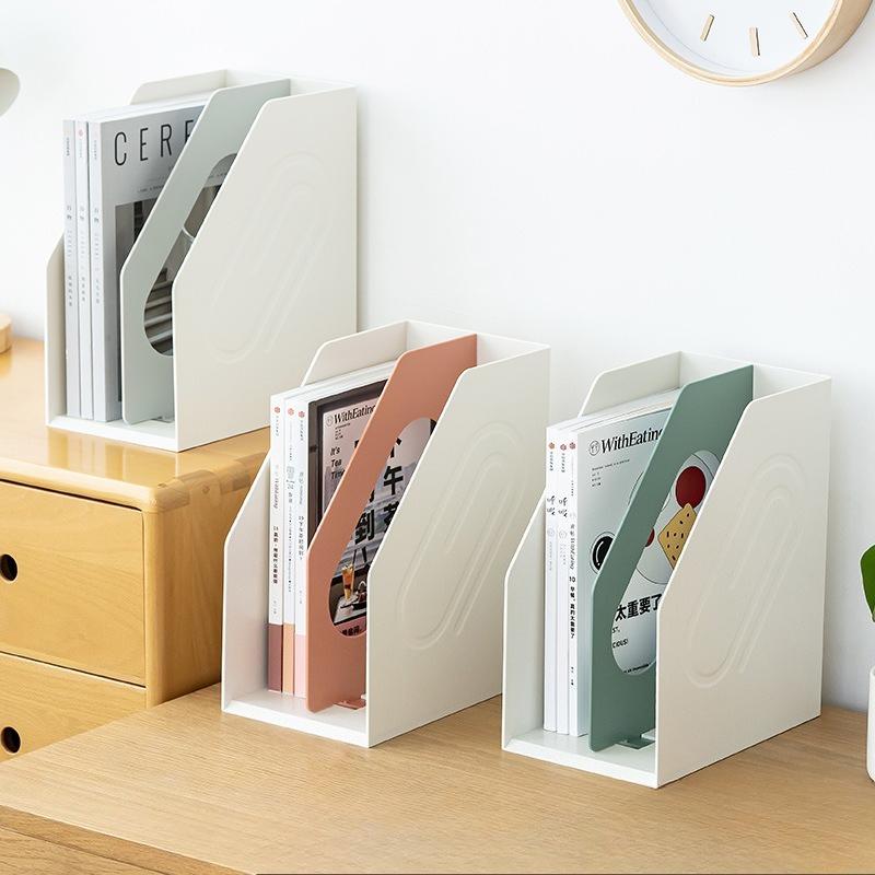 Student Office Desktop Storage Folder, Detachable Partition Book Storage Rack Book Stand
