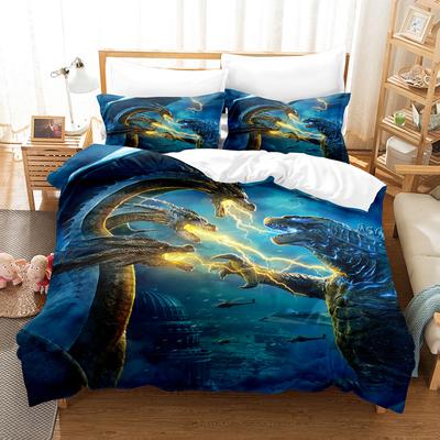 Bedding Kit, Godzilla Digital Print Size Three-Piece Set
