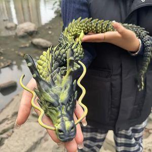 New 90Cm 3D Printed Dragon Full Body Joints That Can Move Home Furnishing And Decoration Figurines Desktop Ornament Children Toy