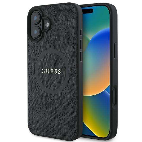 Guess Guhmp16Spsapsmek Iphone 166.1 Czarny/Black Hardcase Saffiano Peony Classic Logo Magsafe