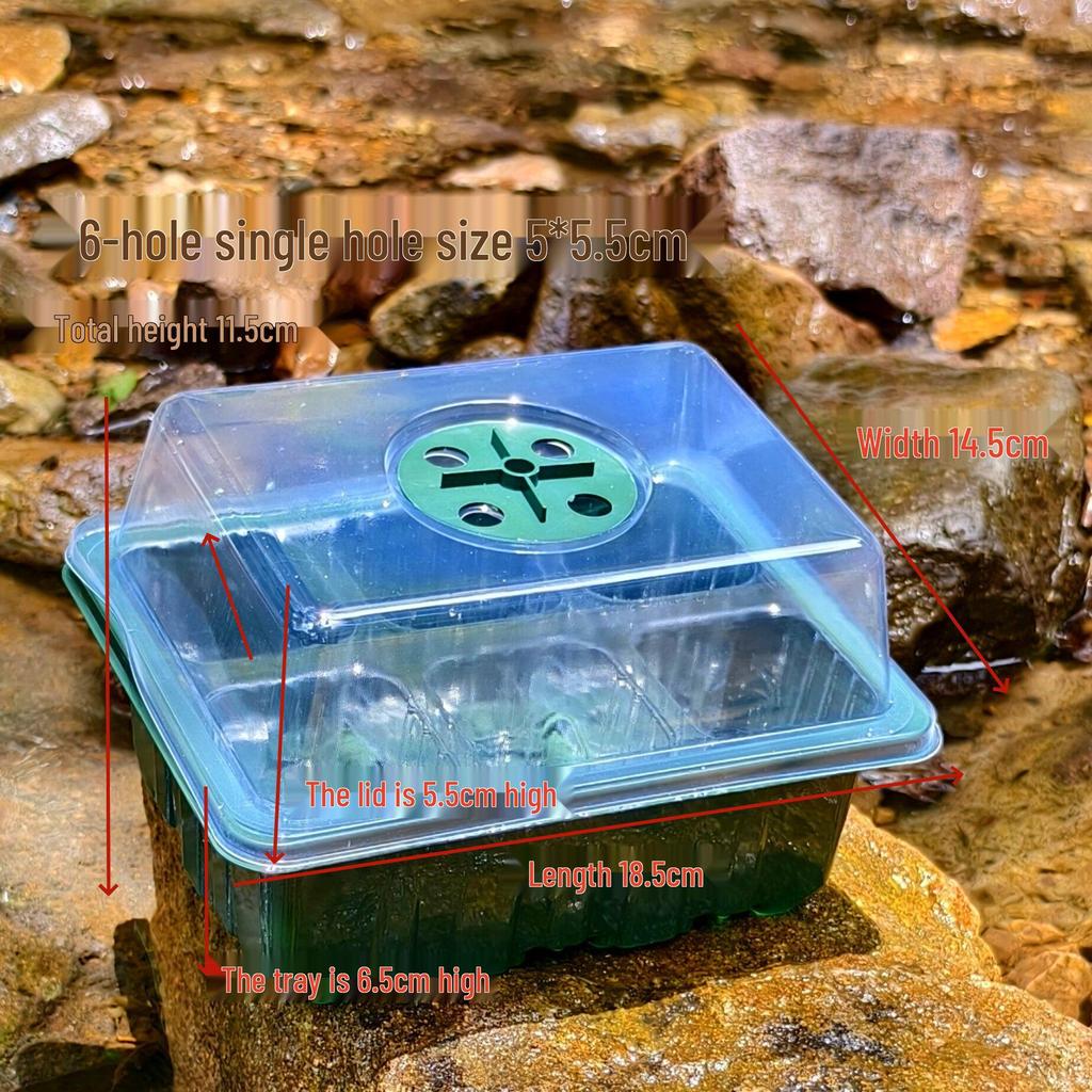 12-Cell Seedling Tray with Lid: Thickened for Insulation & Moisture Retention, Easy Sowing Cell Tray, Cutting Pot, Nutrient Cup.