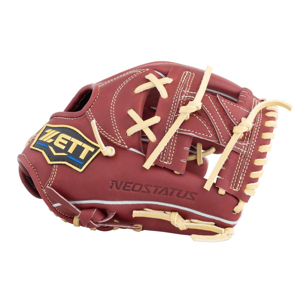 ZETT Neo Status Youth Softball Kenta Imamiya for Second and Bordeaux Brown x Pastel Size M heights BJG702600N Glove, Style, Shortstop, Right-Handed