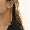 High Quality Long Tassel Clip Earring Fashion Statement Ear Cuff Fake Piercing Vintage Pendientes for Women Goth Jewelry Gift