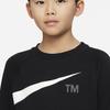 Nike Swoosh Comfortable Ribbed Soft Long Sleeve Sweatshirt Kids sweatshirt Black White DV8119-010