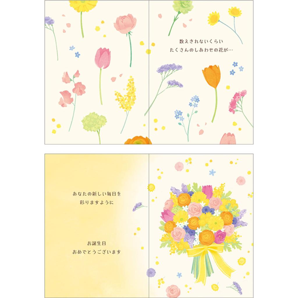 Sanrio Birthday Card Message Book Picture Bouquet Greeting Card Overseas Shipping Available SANRIO 831883 Book BD118-2