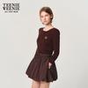 Teenie Weenie T-shirt da donna a maniche lunghe con stampa di orso e lettere